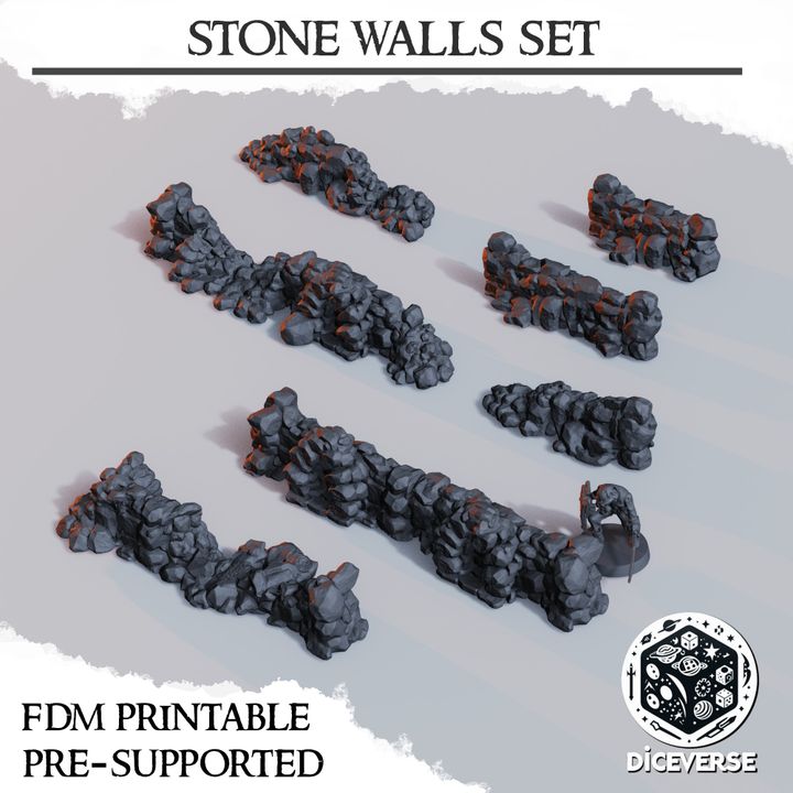stone walls set for trench crusade