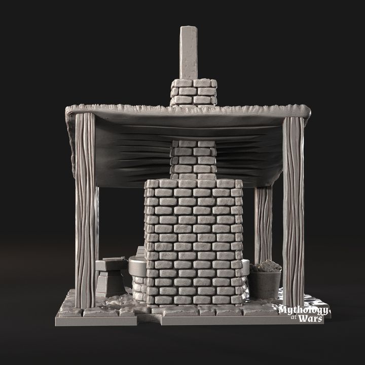 Viking Forge by Davale games in 32mm, 28mm, 15mm Scale 3D Printed Scenery for Wargaming Dnd and Warhammer