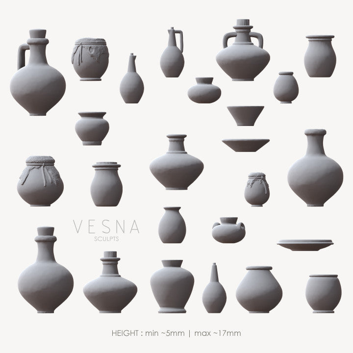 Medieval pottery set