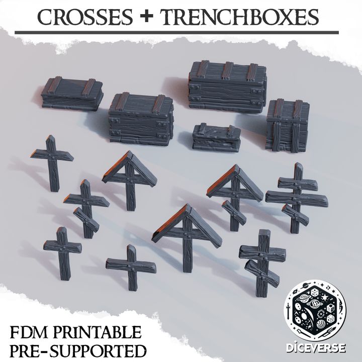 Trench terrain trenchboxes and crosses