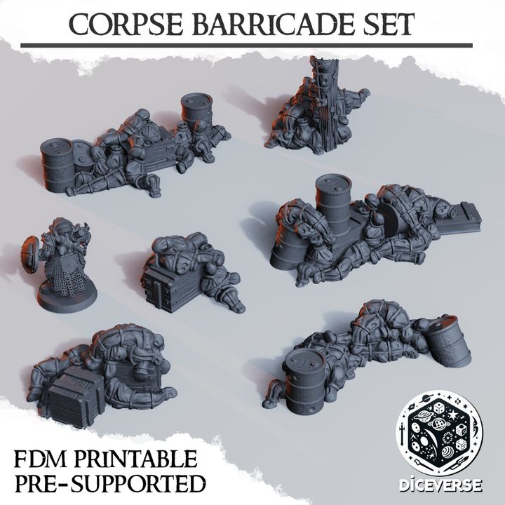 Trench corpse barricade set
