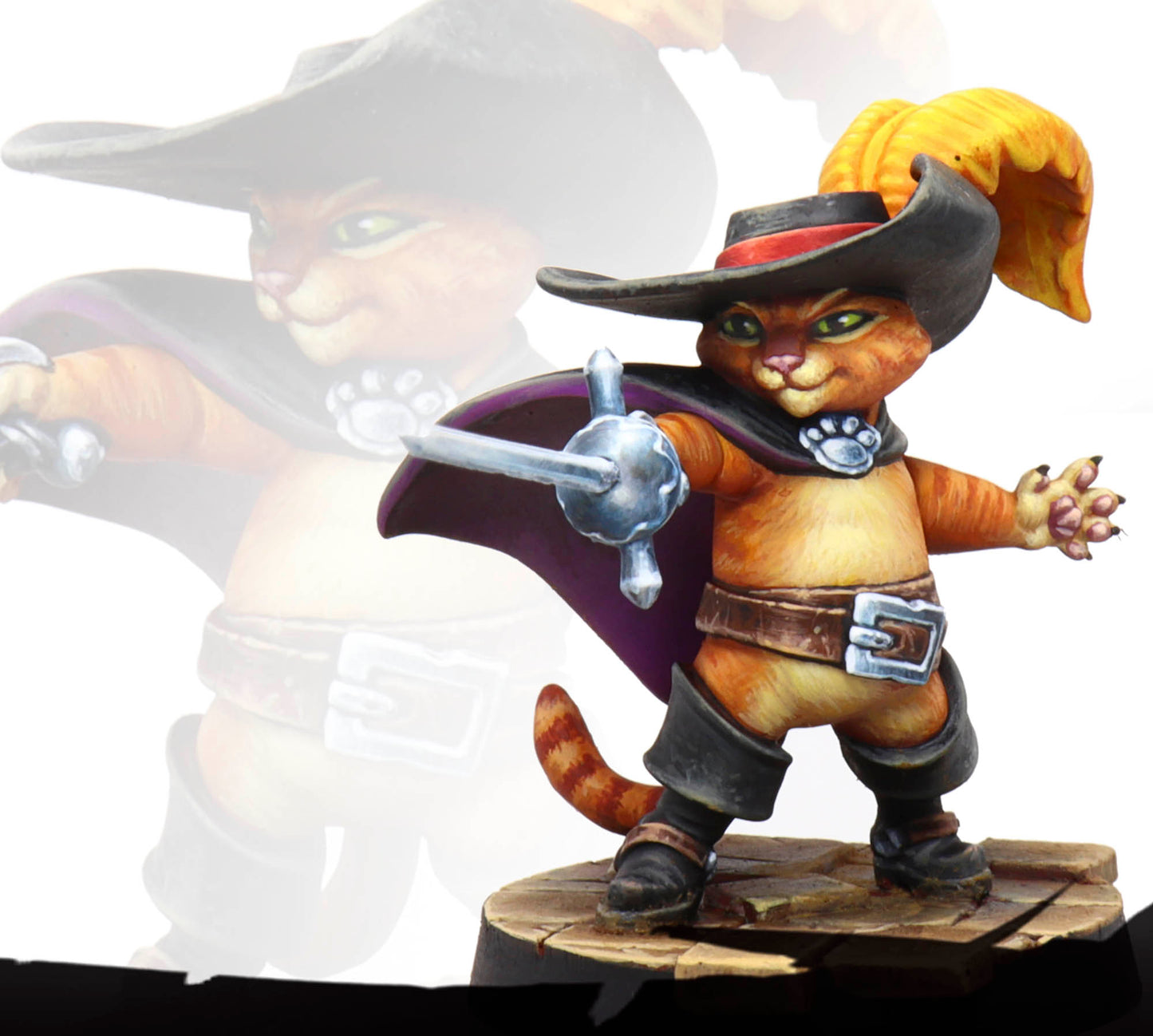 Animated character with a sword, wearing a hat and cape, on a white background with 'Bite the Bullet' branding.
