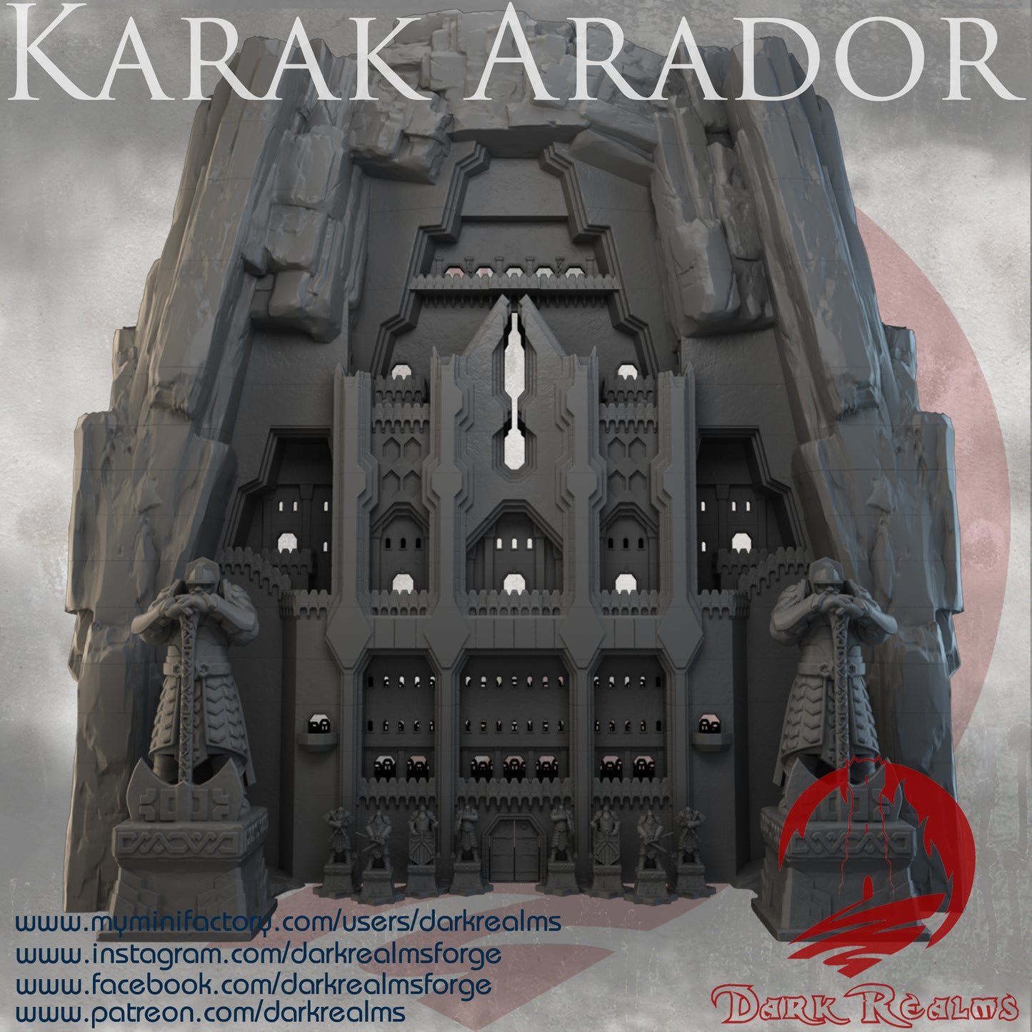 Karak Arador by DarkRealms in 32mm, 28mm, 15mm Scale 3D Printed Scenery for Wargaming Dnd and Warhammer