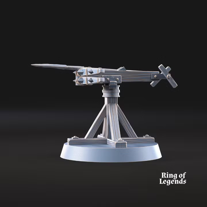 Pirate ballista and crew