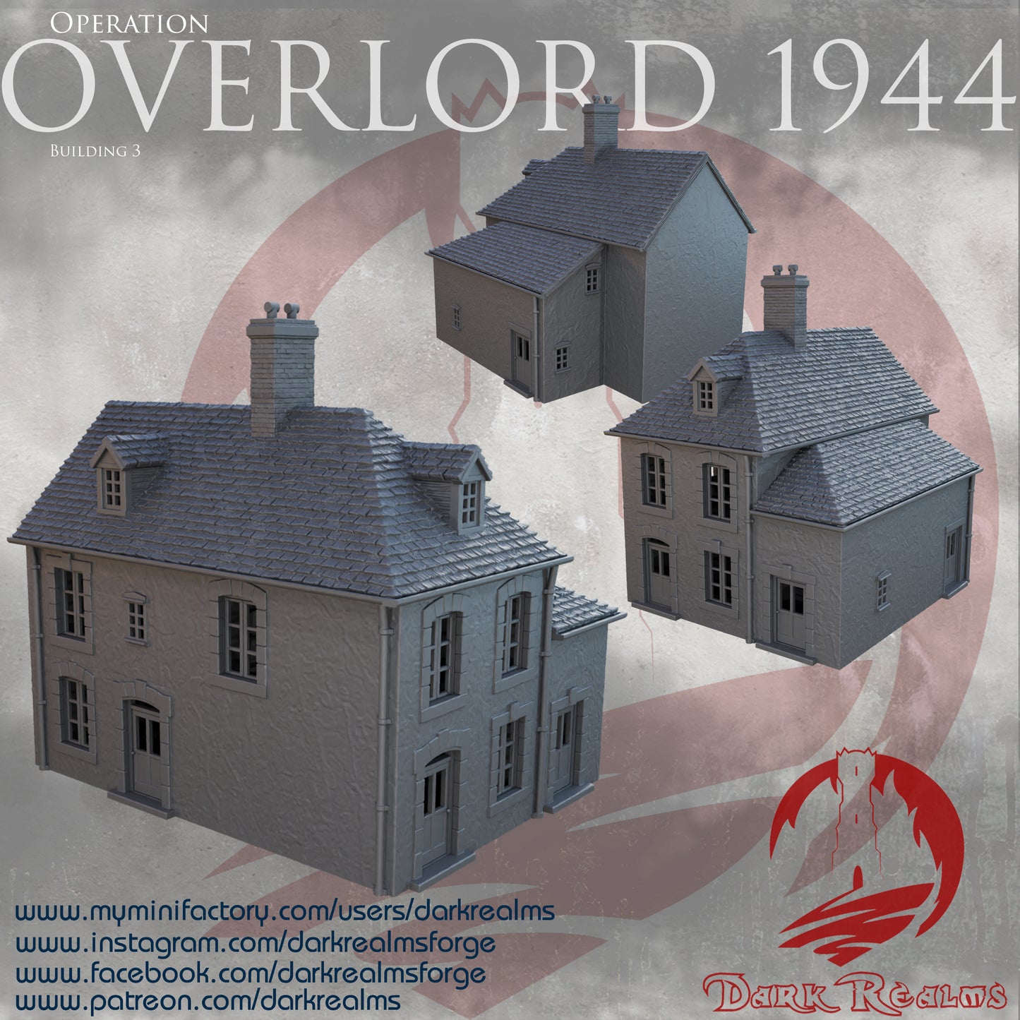 Overlord building 3 by DarkRealms in 32mm, 28mm, 15mm Scale 3D Printed Scenery for Wargaming Dnd and Warhammer
