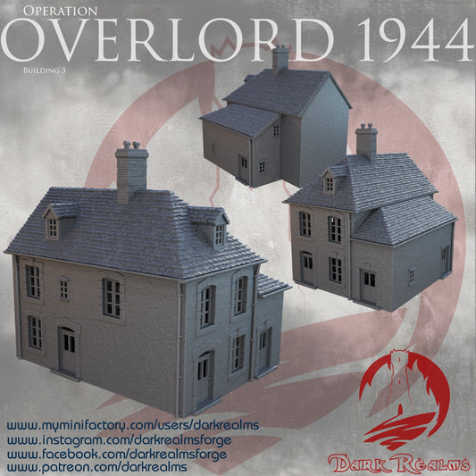 Overlord building 3 by DarkRealms in 32mm, 28mm, 15mm Scale 3D Printed Scenery for Wargaming Dnd and Warhammer