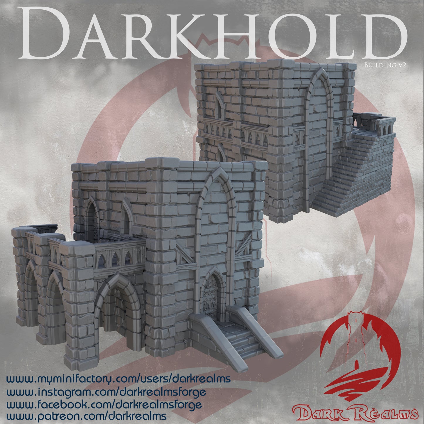 Darkhold Stonecutter’s Hall – Fantasy Terrain by Dark Realms (32mm / 28mm / 15mm)