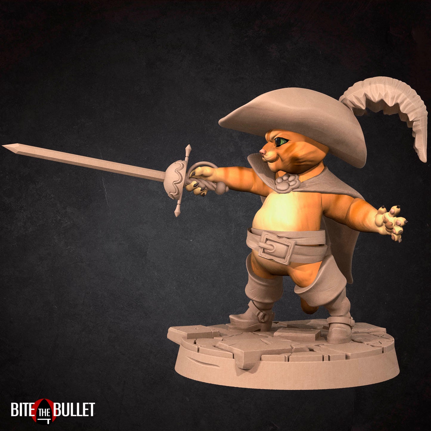 Catfolk Duellist - D&D Miniature 35mm