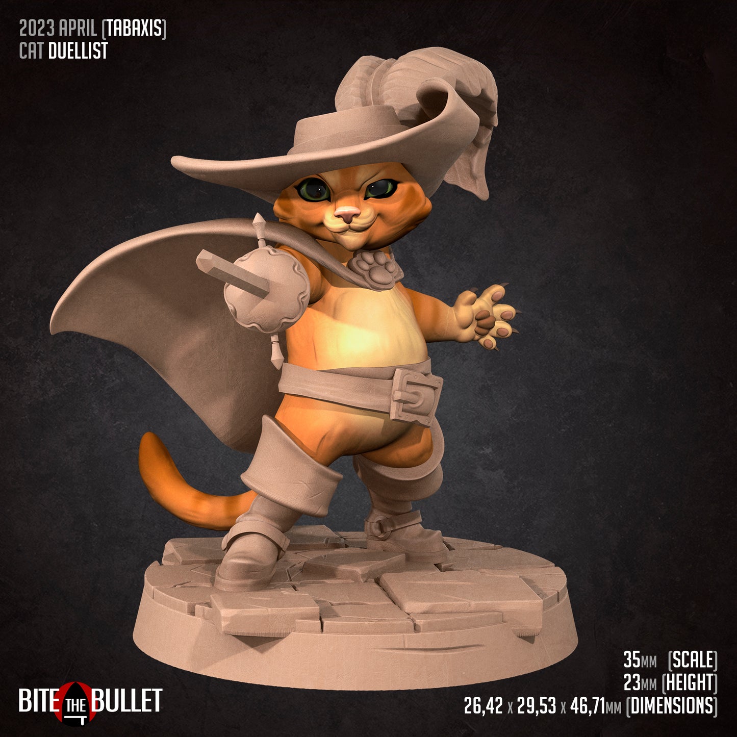Catfolk Duellist - D&D Miniature 35mm