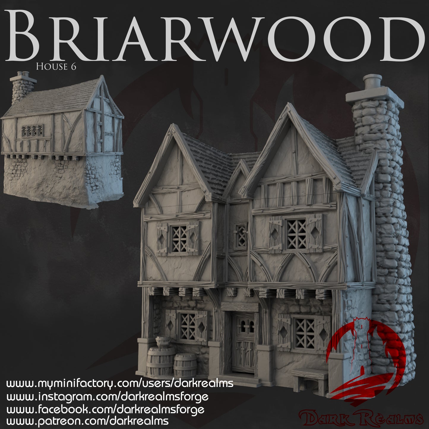 Briarwood House 6 - D&D Fantasy Terrain 28mm Scale