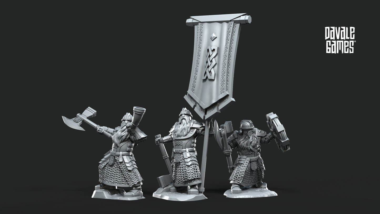 Kalak Dwarves Command Set-Fantasy - 28mm