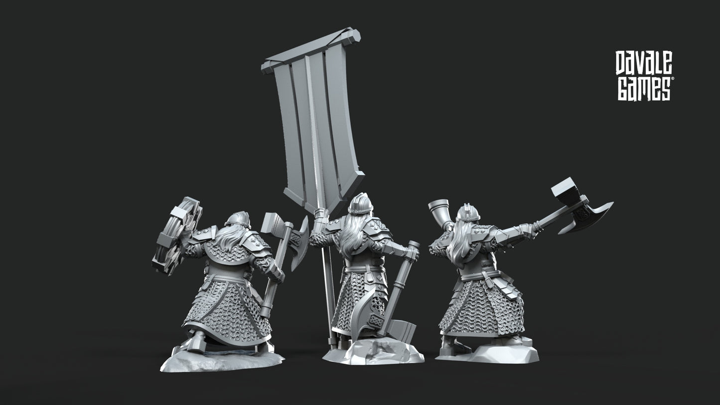 Kalak Dwarves Command Set-Fantasy - 28mm