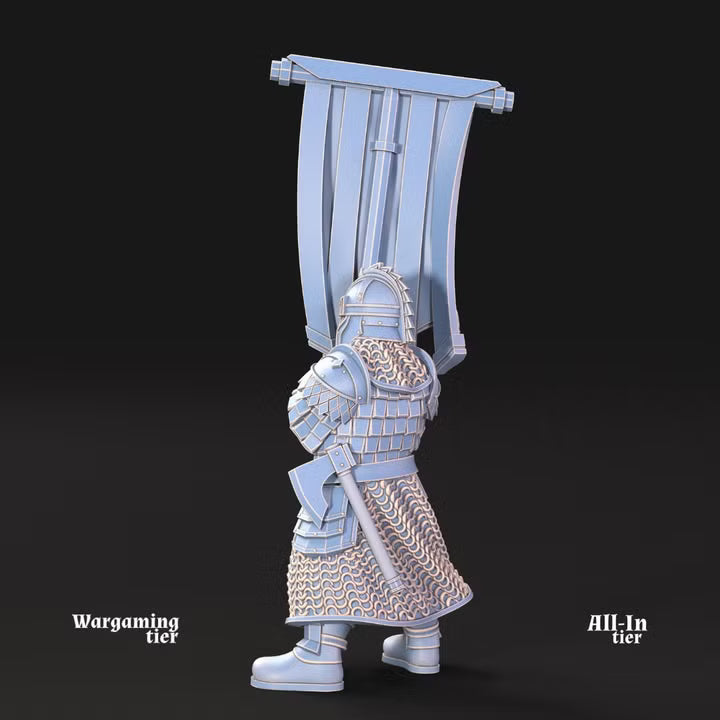 Kalak dwarf warrior with banner