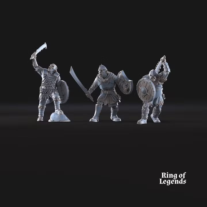6x Morlok Warriors with shield and sword
