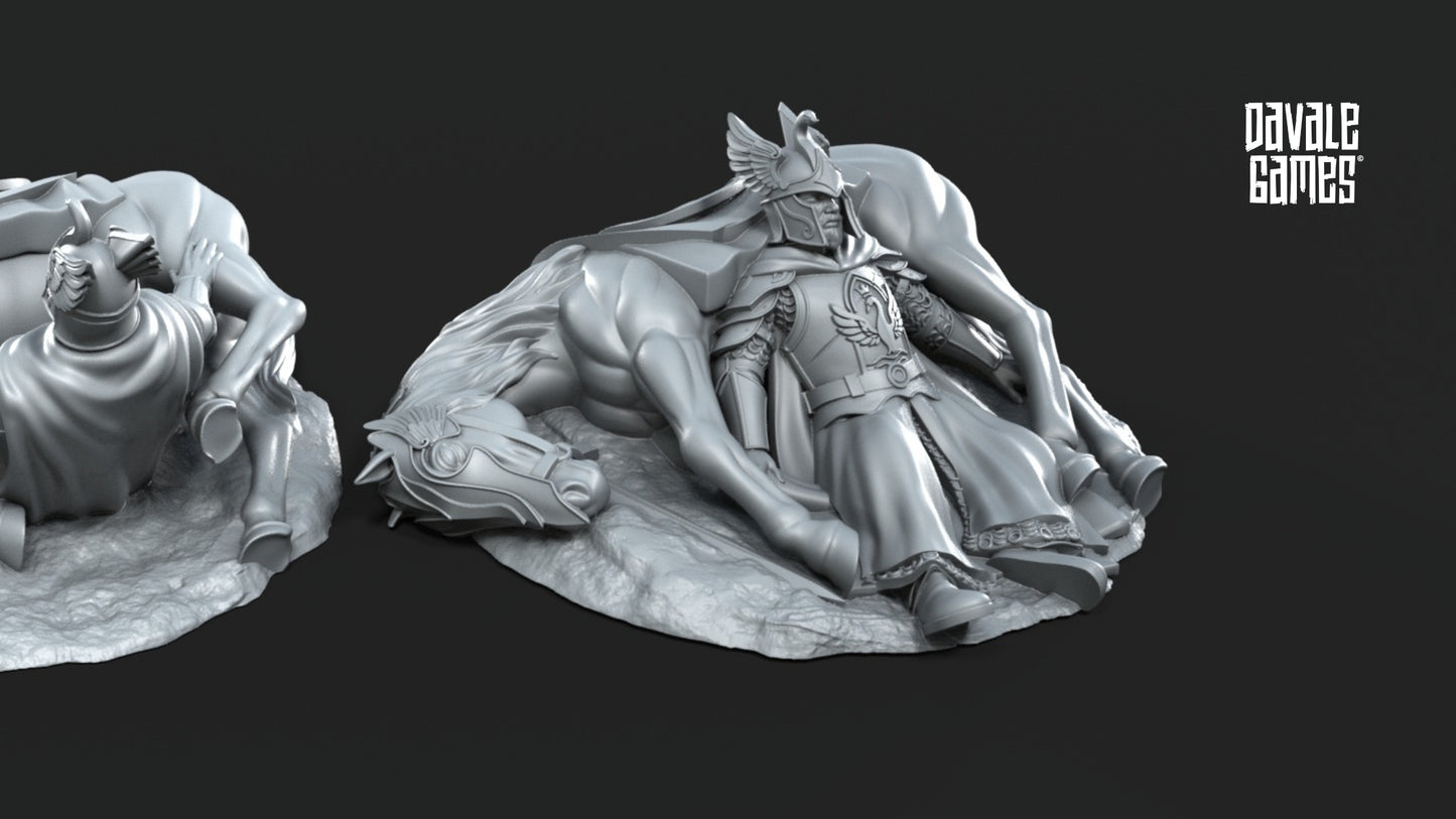 2x Swan Riders Casualties-Fantasy - 28mm