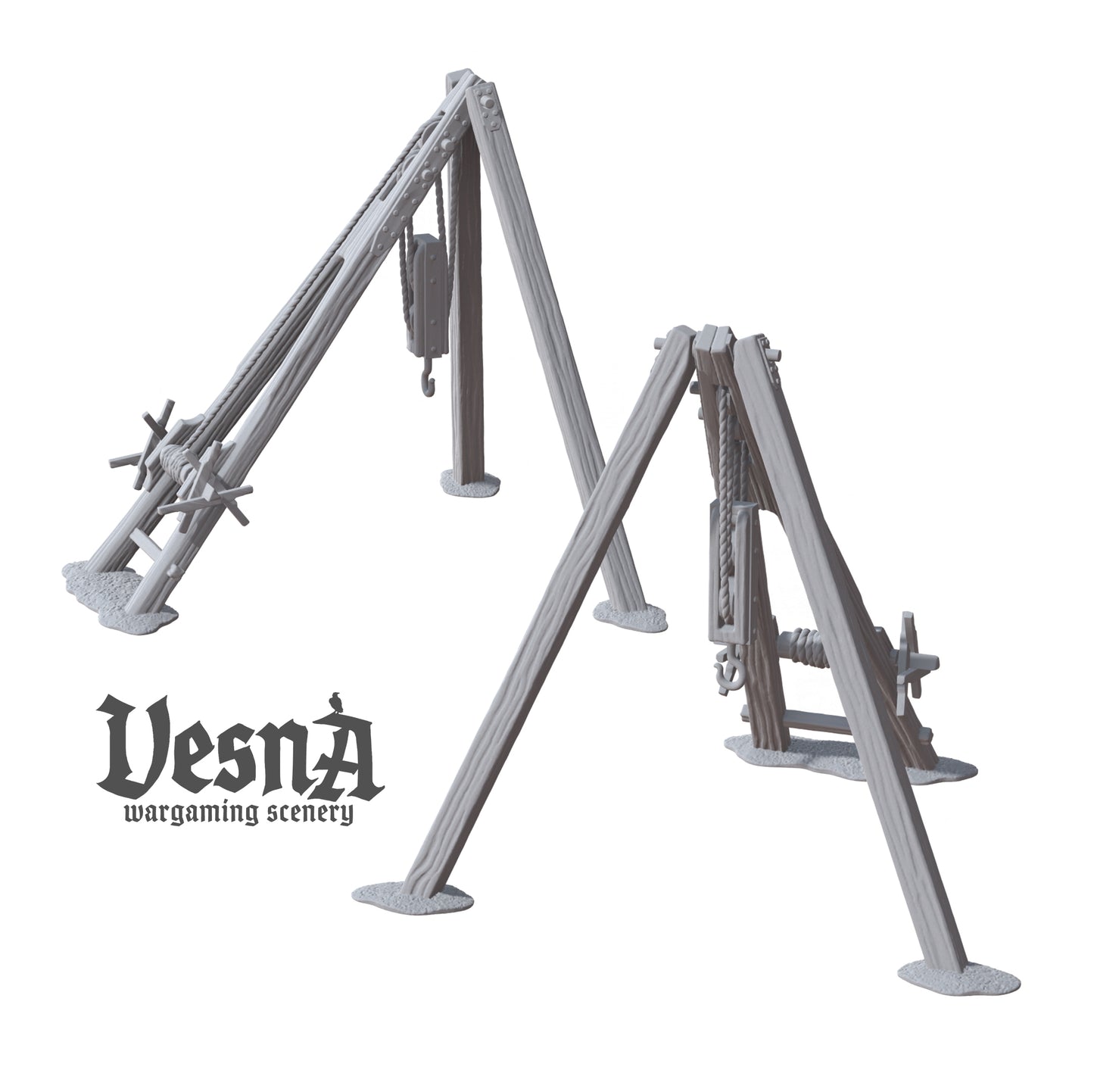 Bombard Crane in 32mm, 28mm, 15mm Scale 3D Printed for Historical Wargaming