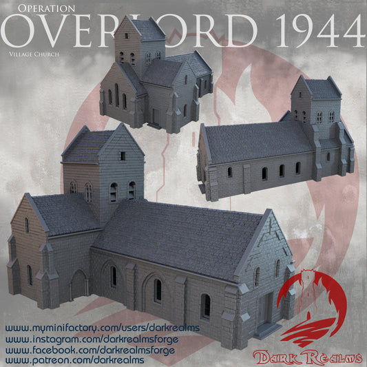 Overlord Church by DarkRealms in 32mm, 28mm, 15mm Scale 3D Printed Scenery for Wargaming Dnd and Warhammer