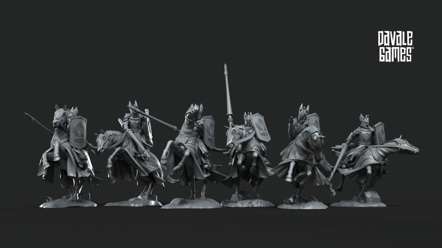 6x Swan Riders-White Swan-Fantasy - 28mm