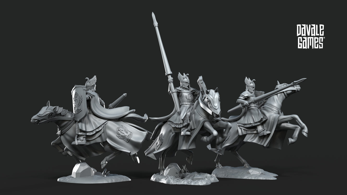 6x Swan Riders-White Swan-Fantasy - 28mm