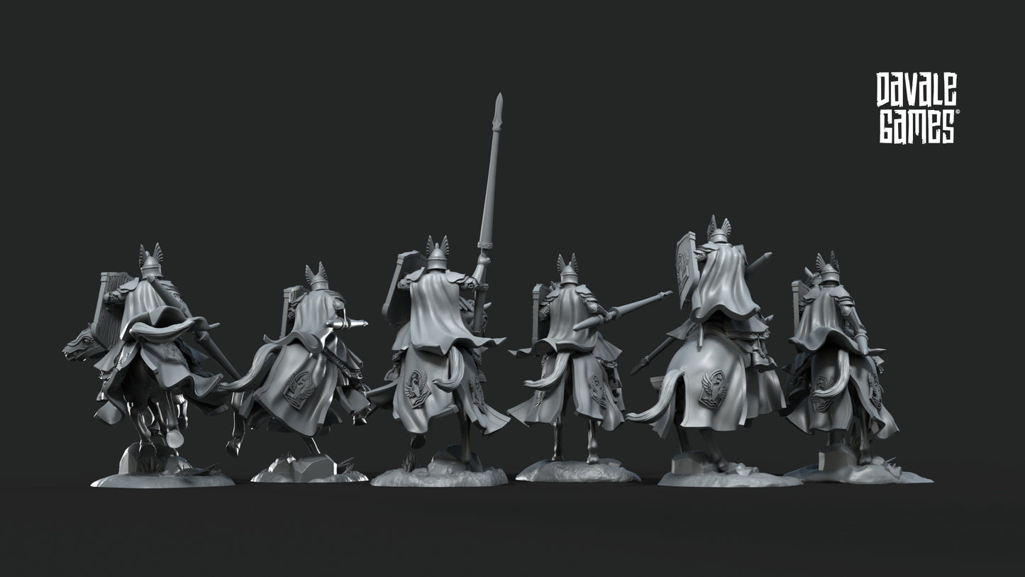 6x Swan Riders-White Swan-Fantasy - 28mm