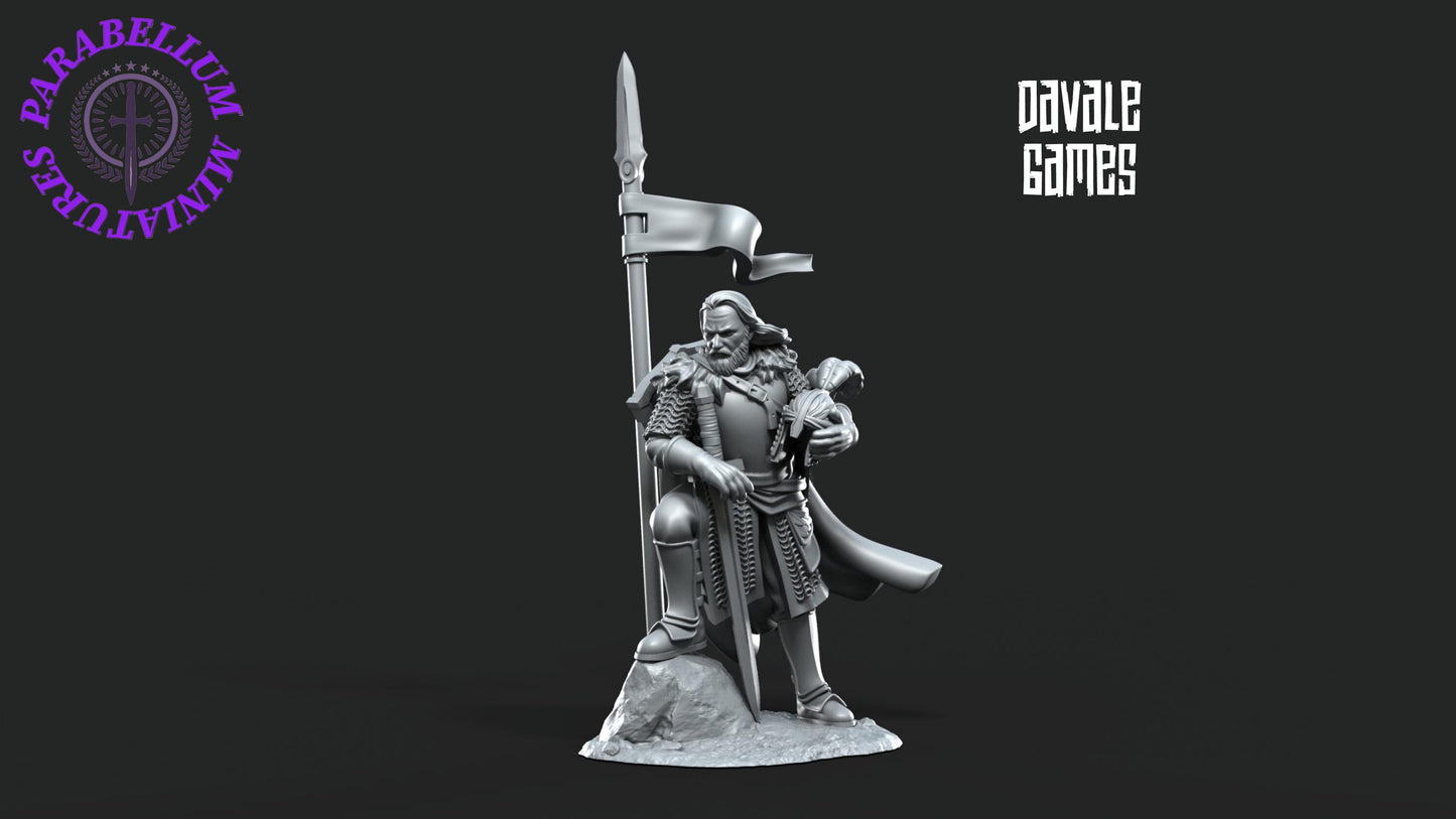 North Human Captain with spear shield