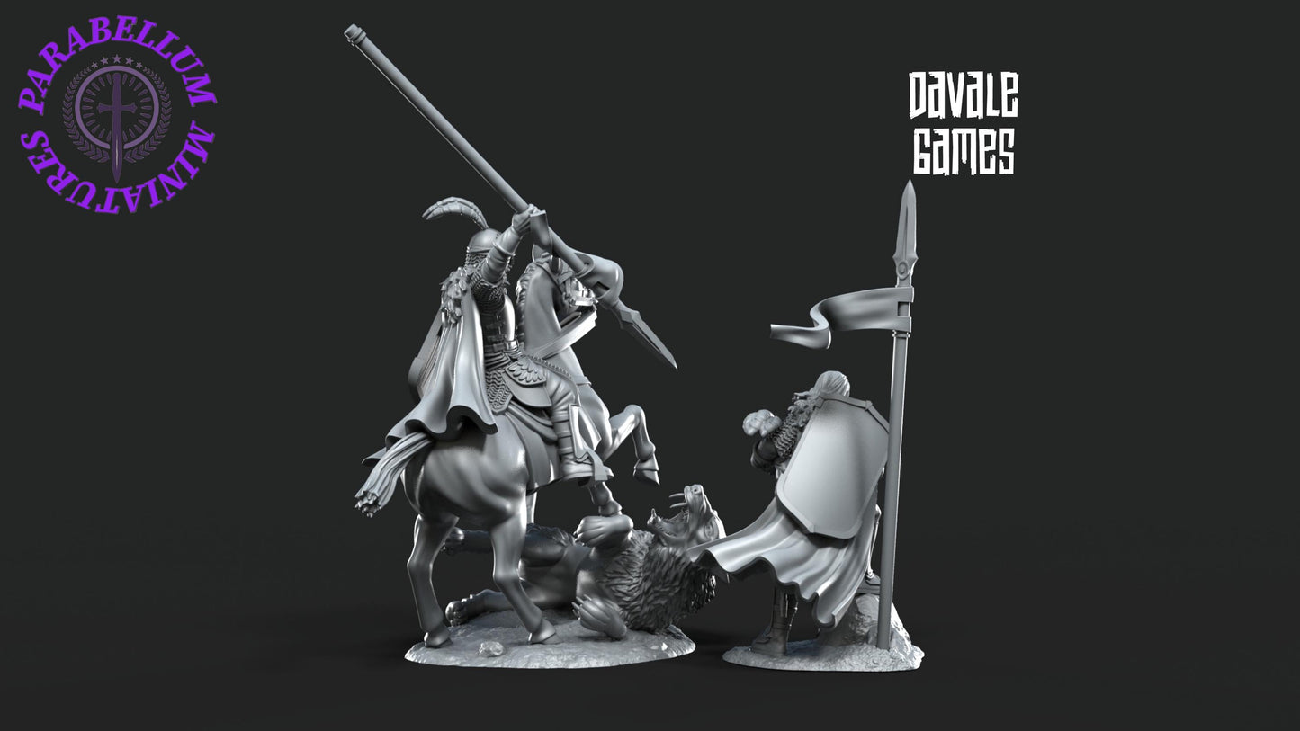 North Human Captain with spear shield
