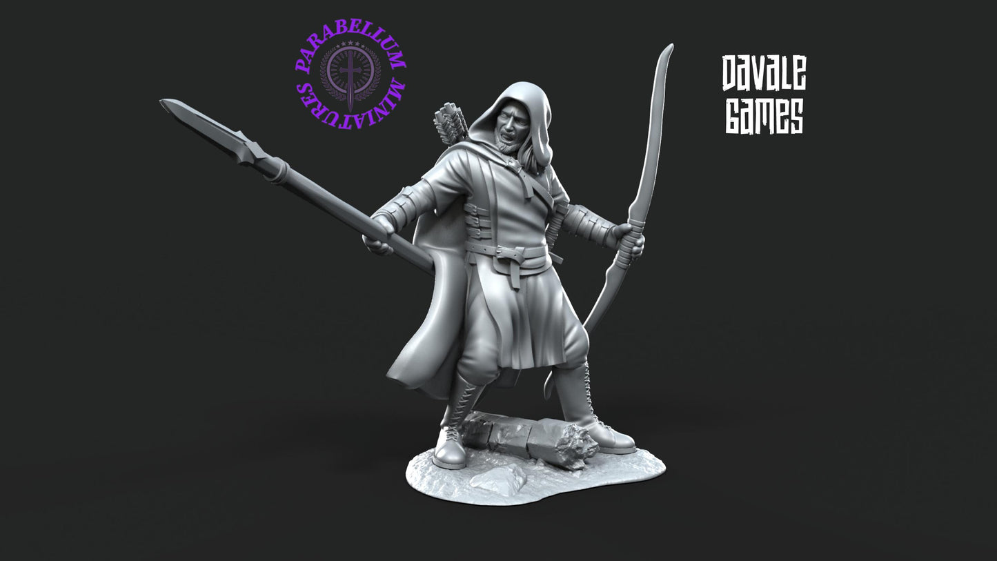 3x Rangers of the Grey Castle with spear and bow