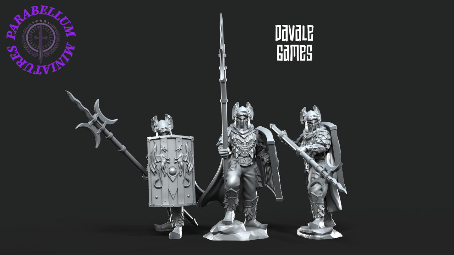 6x Dragon Army Elite Pikemen and shield