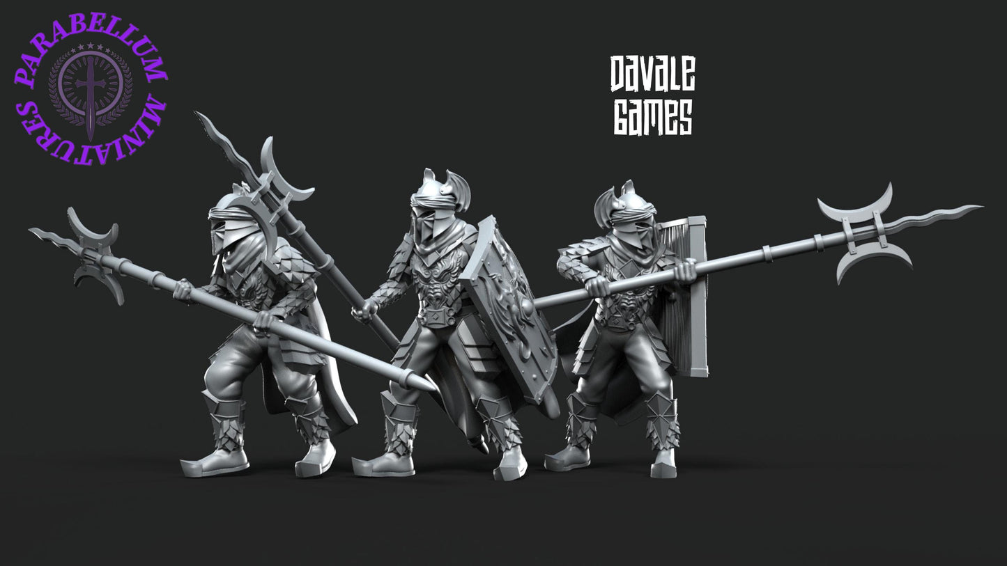 6x Dragon Army Elite Pikemen and shield