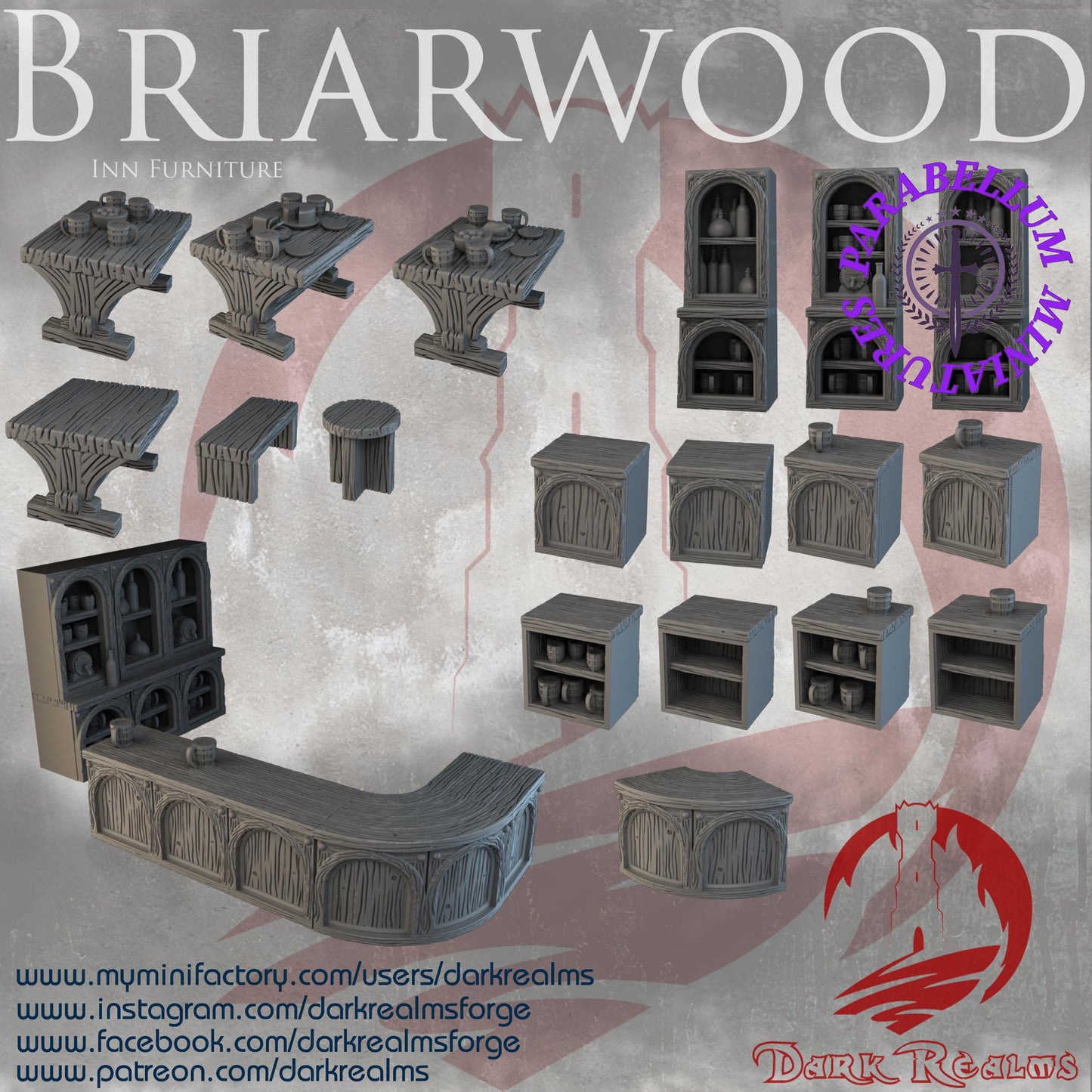 Leaping Frog Inn (Briarwood by DarkRealms) 32mm, 28mm, 15mm Scale 3D Printed Scenery for Wargaming Dnd and Warhammer