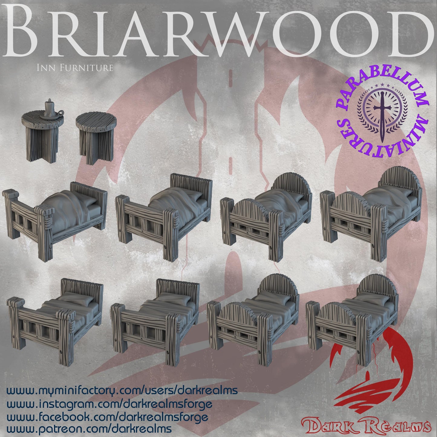 Leaping Frog Inn (Briarwood by DarkRealms) 32mm, 28mm, 15mm Scale 3D Printed Scenery for Wargaming Dnd and Warhammer