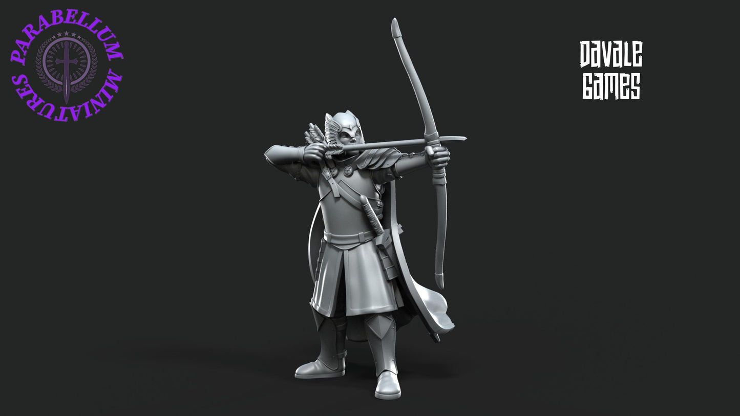 3x Grey Castle guard with long bow