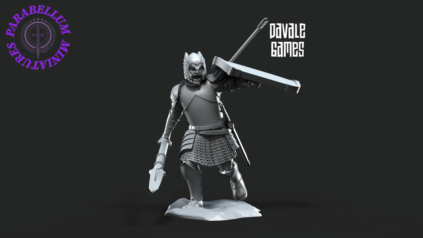 6x Grey Castle Warriors With Spears