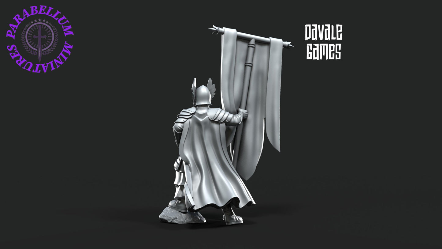 Grey Castle Tree Guard With Banner Foot