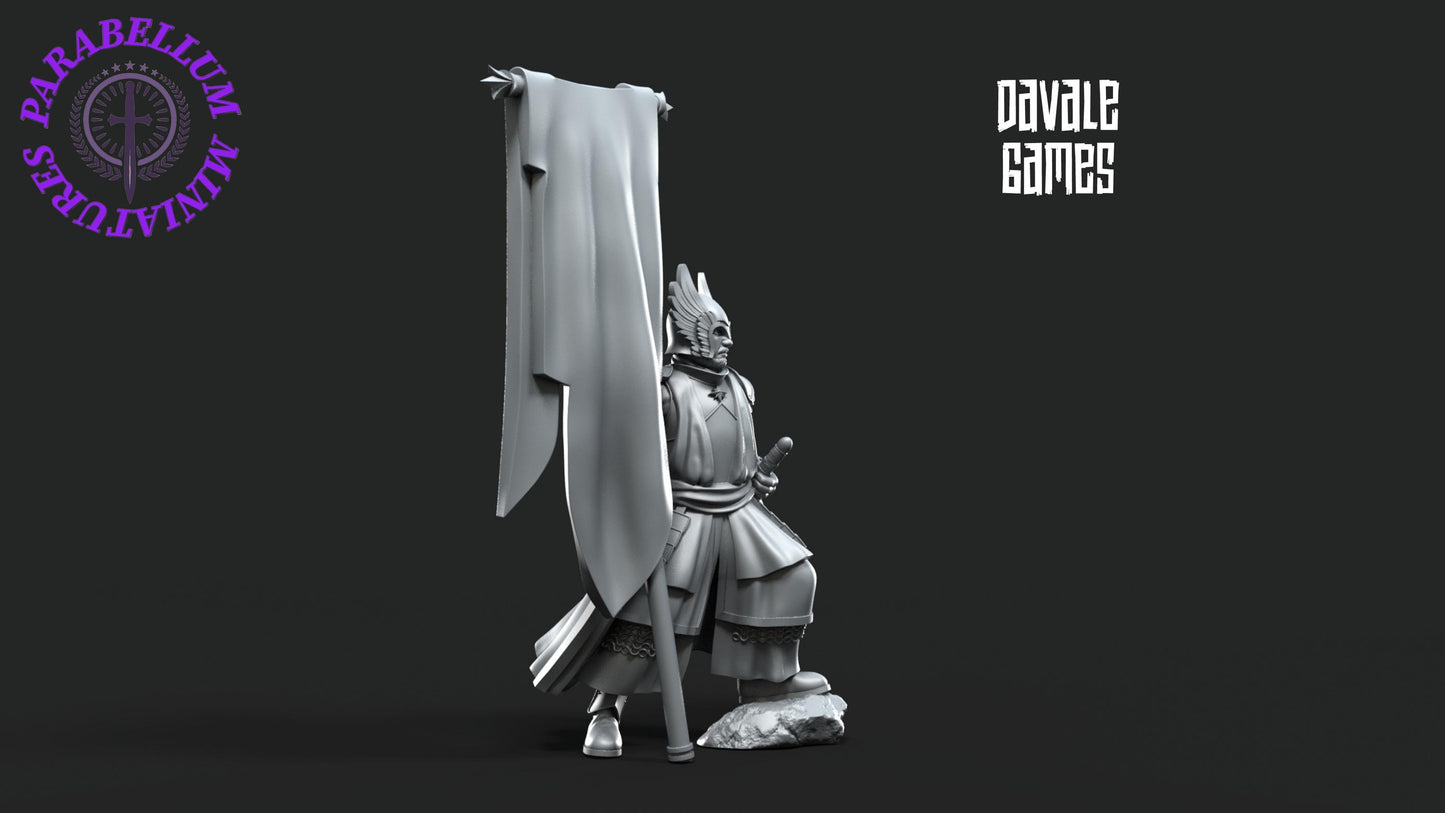 Grey Castle Tree Guard With Banner Foot