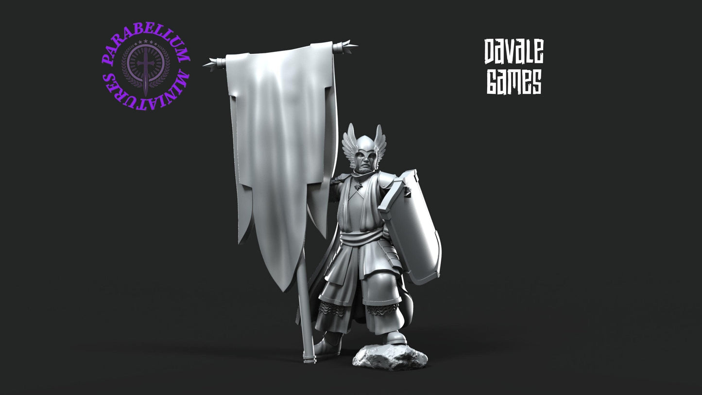 Grey Castle Tree Guard With Banner Foot