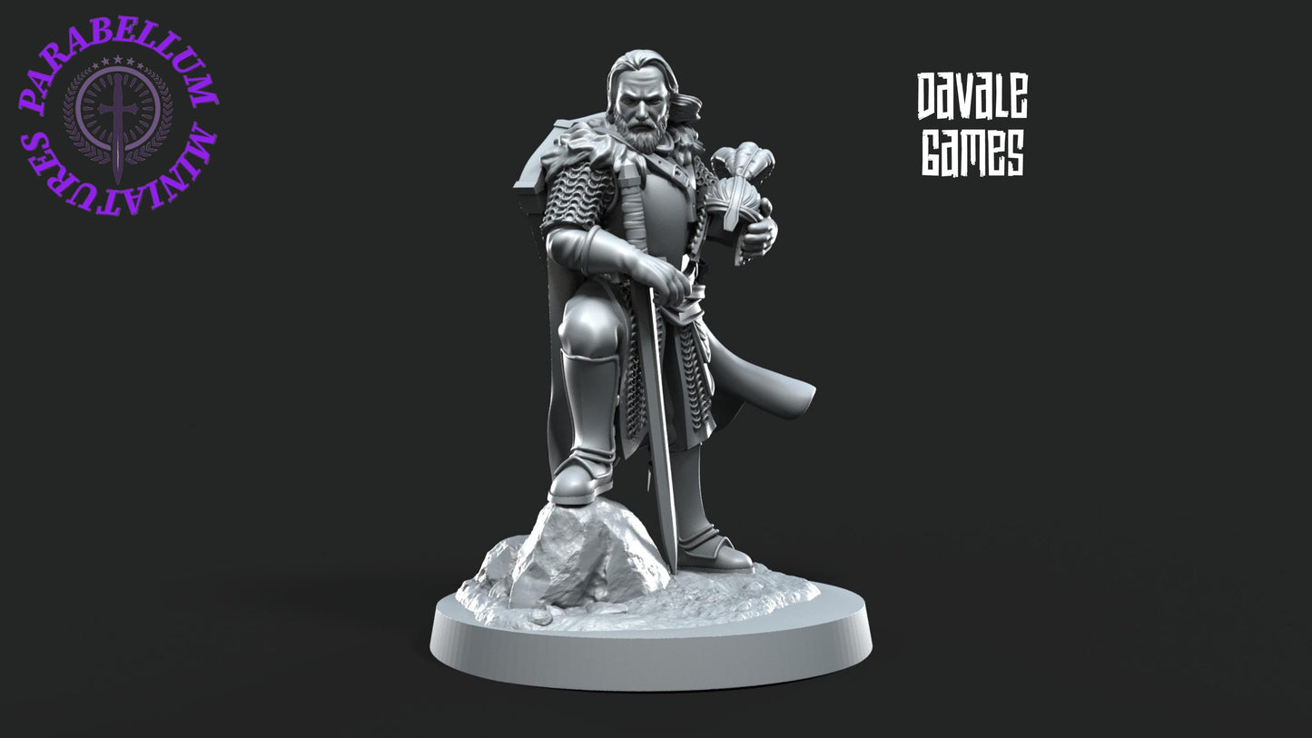 North Human Captain with spear shield