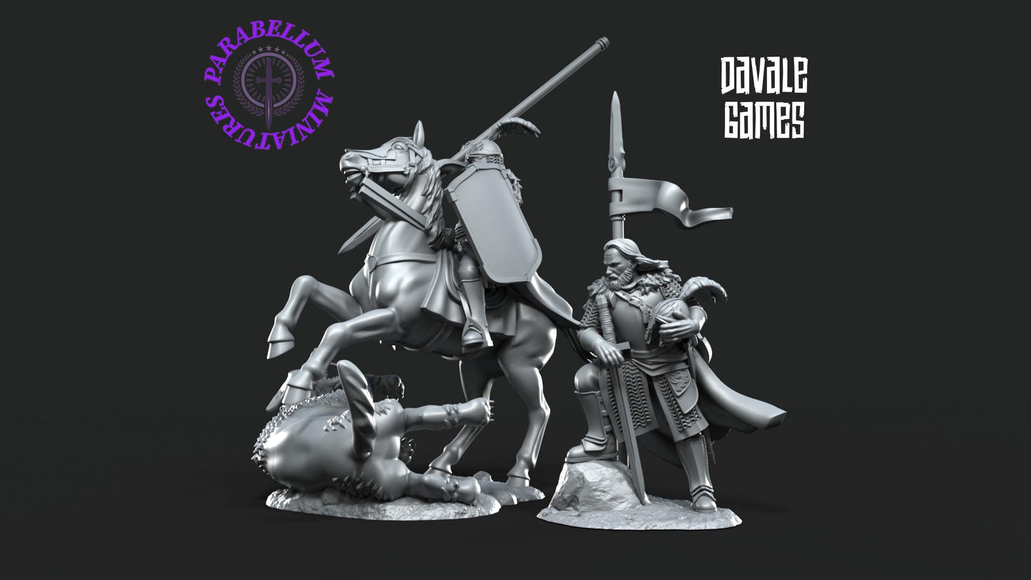 North Human Captain with spear shield