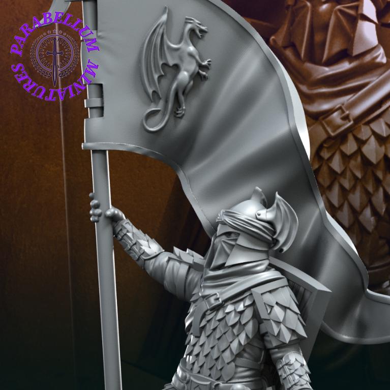Dragon Army warrior with Banner