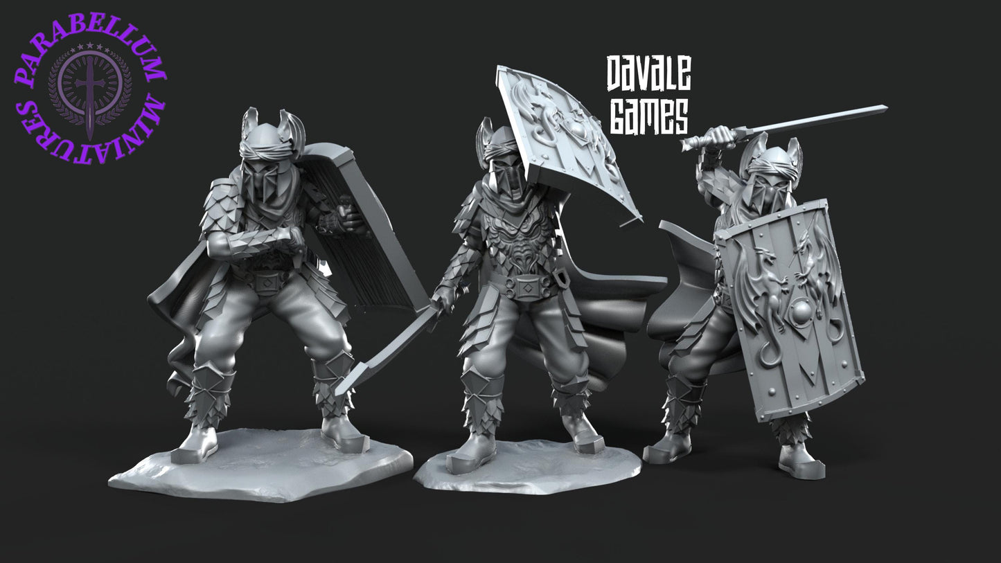 6x Dragon Army Elite with Sword and shield