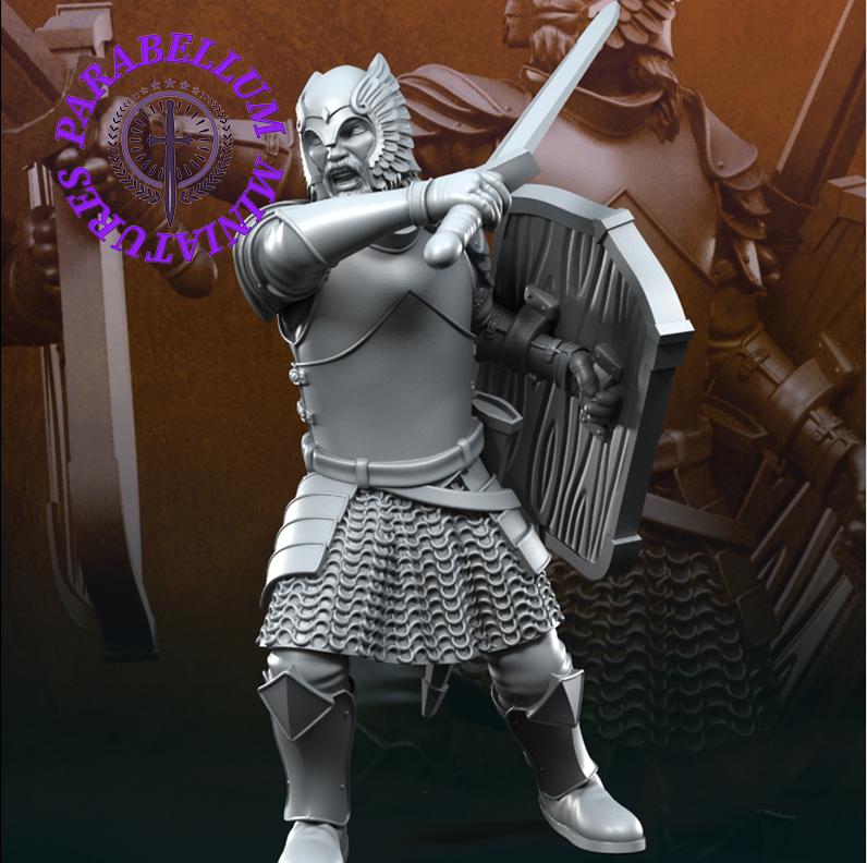 Grey Castle Warriors with swords