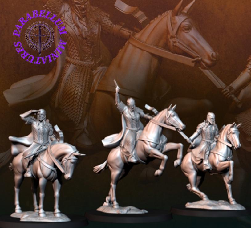 Armoured wood elves on horse