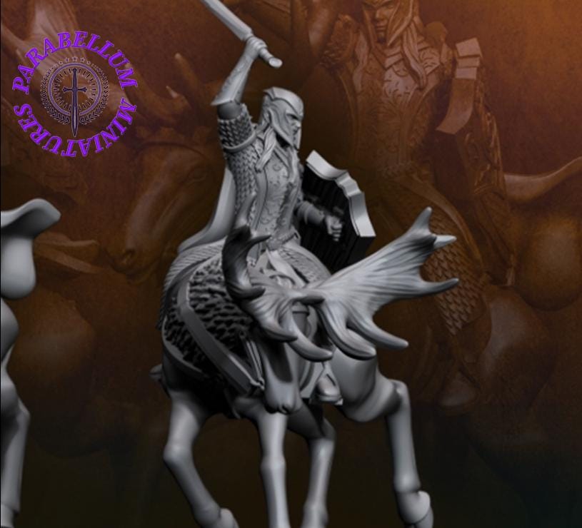 Armoured wood elves on elk