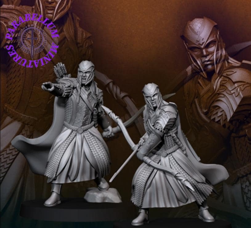 Armoured wood elves with bow - pose 2