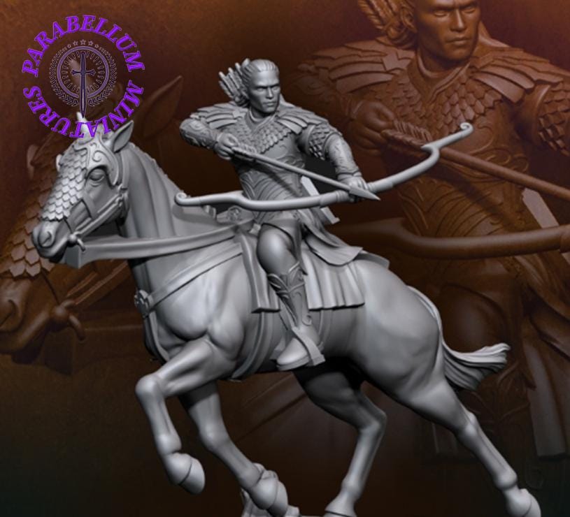 Wood Elf prince on horse