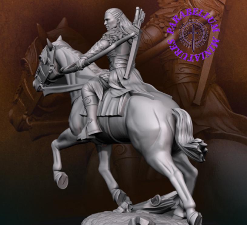 Wood Elf prince on horse