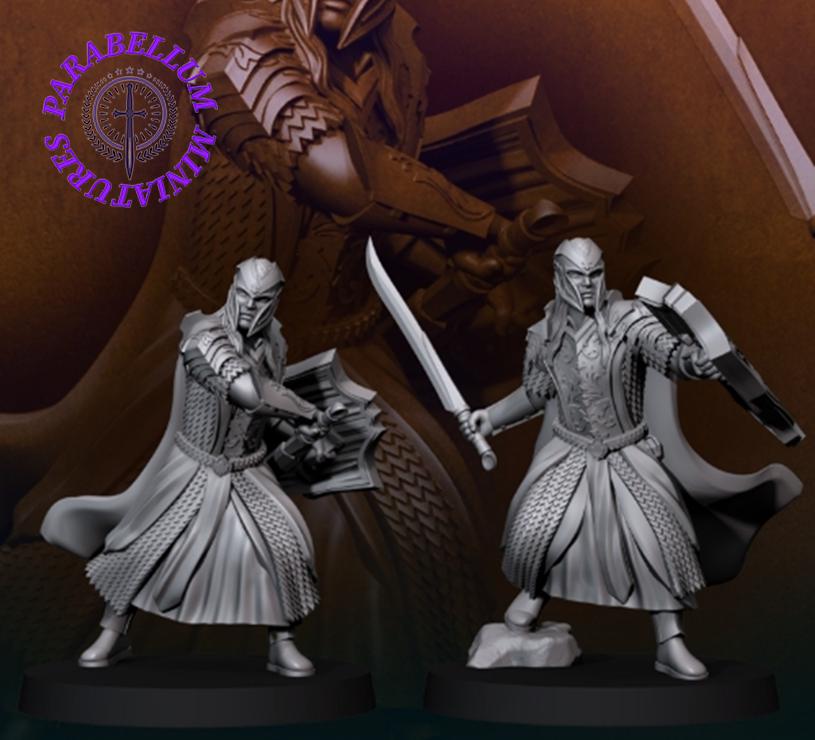 Armoured wood elves with sword