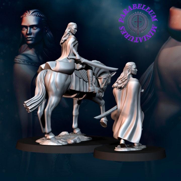 Bloody Elf Maiden - foot and mounted