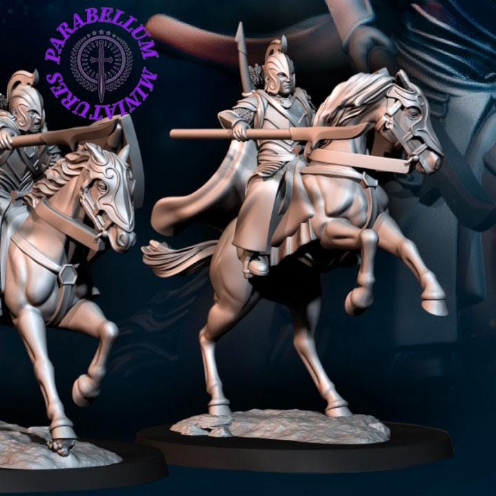 6x Bloody High Elf Knight - mounted
