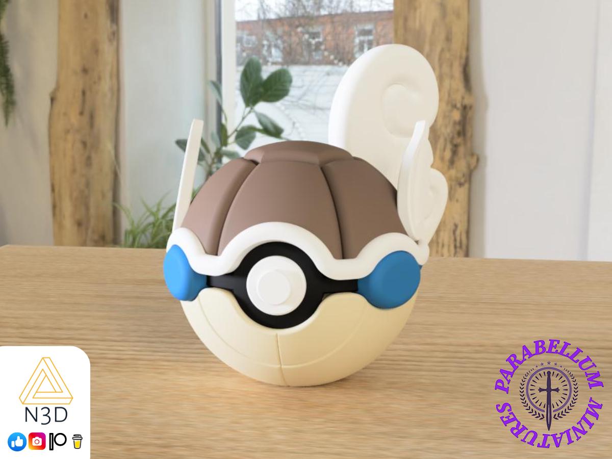 Squirtle, Wartortle & Blastoise Evolution Line, Character CritterBall Series Designed by N3D